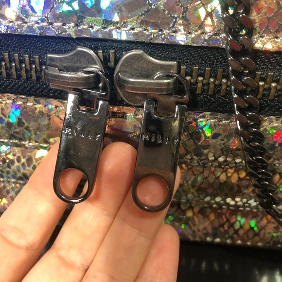 Milly Holographic Python-Embossed Purse - Picture 7 of 9